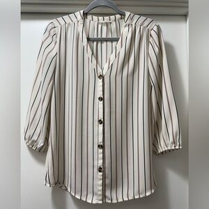 Maurices Striped Button-Up Blouse